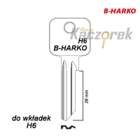Mieszkaniowy 027 - klucz surowy mosiężny - B-Harko do wkładki H6